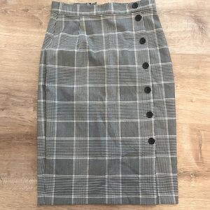 H&M plaid pencil skirt size 4